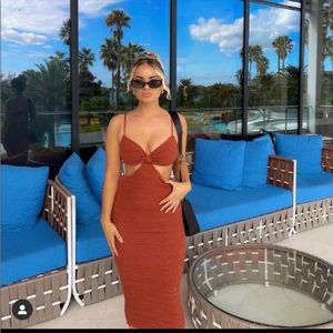 White fox boutique midi dress Size S